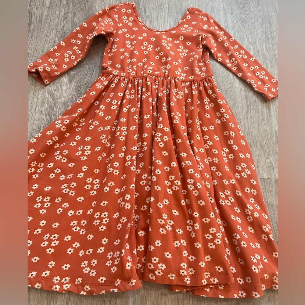 Floral Kids Dress in Red - Picture 2 of 5